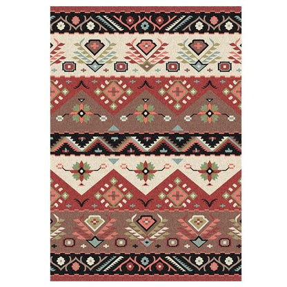 Home Carpet Retro Indian Ethnic Style Bedroom Kitchen Bathroom Non-slip Carpet Bedside Mat