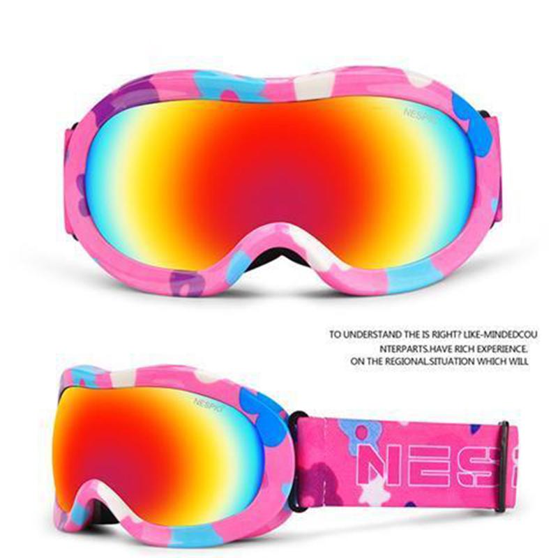 Children's Ski Goggles Men and Women Double Anti-fog Outdoor Mountaineering Snow Skiing Goggles 3-14 Years Old