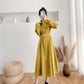 Spring Sweet Retro Bowknot Female Dress Temperament Was Thin Female Student Dress Korean Version of The Wild Mid-length A-line Skirt