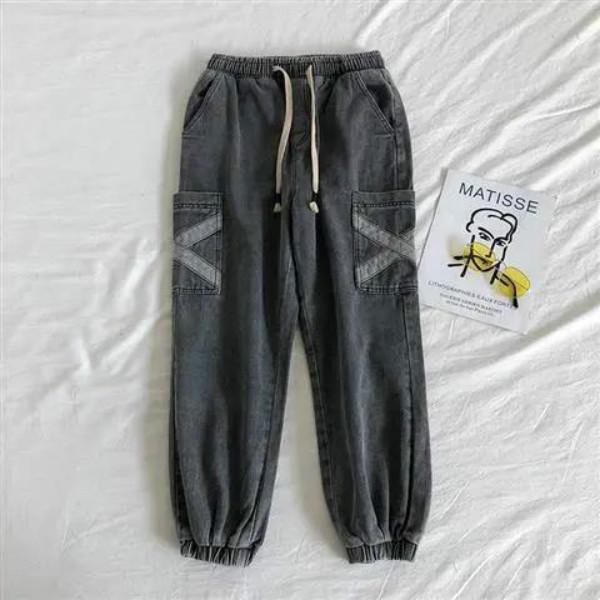 Jeans Men's Retro Loose Harem Pants Trend Student Casual All-match Ninth Pants