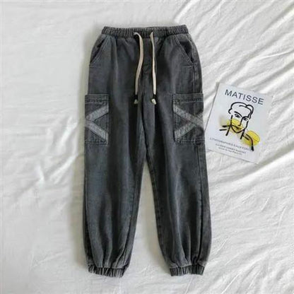 Jeans Men's Retro Loose Harem Pants Trend Student Casual All-match Ninth Pants