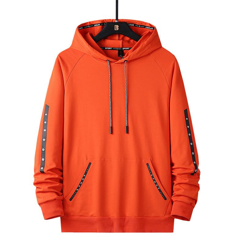 Spring and Autumn Men's and Women's Cotton Hoodies Loose Plus Size Movement Casual Solid Color Top