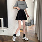Black Skirt Women's Summer High Waist Umbrella Skirt White Skirt A-line Short Skirt