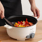 1000W Stainless Steel Electric Heat Pot Wok Non-stick Pot Porridge Pot with Steamer for Family 26cm