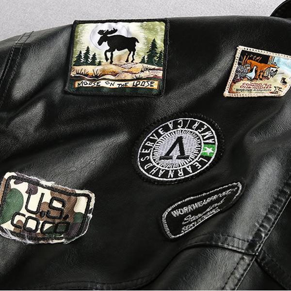 European American Street Trend Loose Men's Motorcycle Suit Couple Plus Size Leather Jacket
