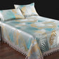 Summer Skin-friendly Ice Silk Mat Washed Folding Mat Sheet High-end Jacquard Double Lace Soft Mat