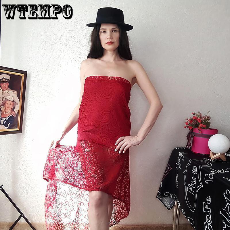 Sexy Women Off Shoulder Tassle Patchwork Crop Top Skirt Suit Laides Cocktail Party Bodycon Dress
