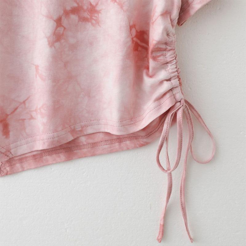 Short-sleeved T-shirt Women's Irregular Short Top Summer Dress Plus Size Women's Fit T-shirt
