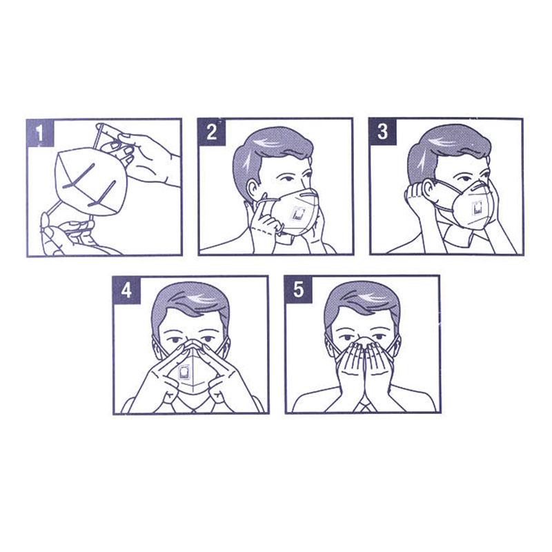 40PCS KN95 Mask 4 Layers Non-Woven KN95 Face Mask Anti-fog Haze Dustproof PM2.5 Protective Masks