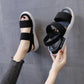 Women's Summer Sandals Soft Bottom Elastic Band Korean All-match Sports Shoes Non-slip Comfortable Sandals Casual Beach Sandals Leisure Solid Color