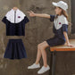 Girls' Summer Suits Children's Fashion Western Style Sports Net Red Summer Clothes Children's
