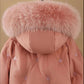 Girls' Down Jacket Children's Mid-length Thicken Warm Girl Winter Coat
