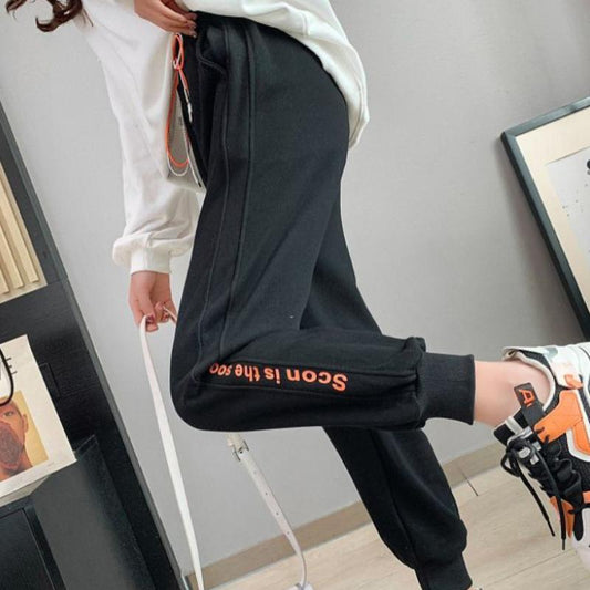 Fashion Casual Sports Trousers Women's Loose-fitting Slim-fitting Trousers Spring and Autumn All-match Harem Pants Thin Pants