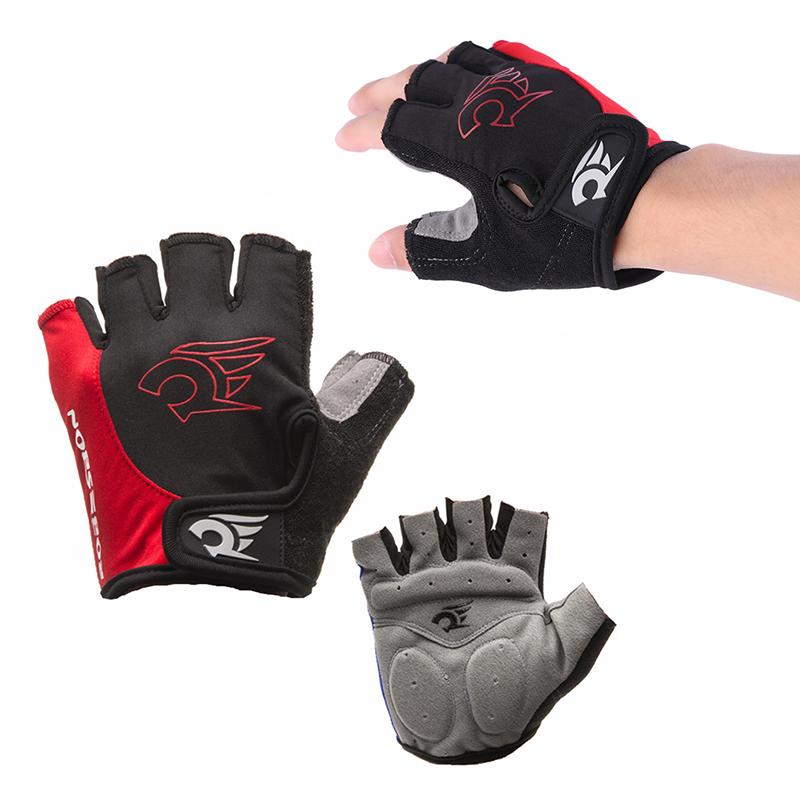 Red Cycling Gloves Bicycle Motorcycle Sport Gel Half Finger Gloves