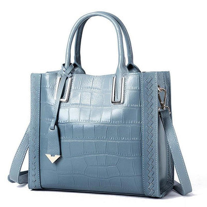 The First Layer of Cowhide Crocodile Pattern Women's Handbags Shoulder Bag Women Fashion Shopping Leather Handbags Large Bags