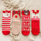 Women Four-piece Socks Casual Winter Christmas Socks Cartoon Keep Warm Cute Lady Girls Sock Christmas Gift