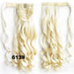 24" Long Wavy Wrap Around Clip In Ponytail Hair Extension Synthetic Natural Wave Pony Tail Fake Hair