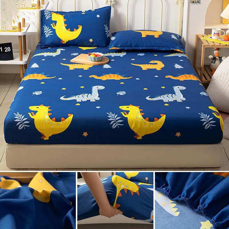 Pure Cotton Mattress Cover Single Piece Bed Cover Non-slip Fixed Bed Cover Simmons Mattress Dustproof Protective Cover