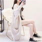 Mid-length Cardigan Sweater Spring and Autumn Loose Outer Tops Spring Casual Knitted Women's Jacket
