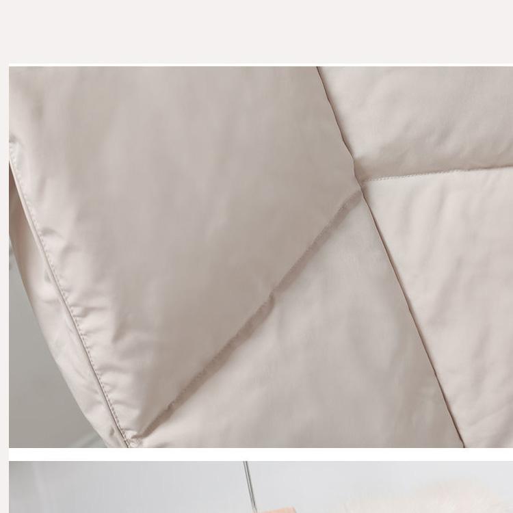 Women's Down Jacket Mid-length Over-the-knee Thickening and Long Fur Collar Hooded Slim Coat