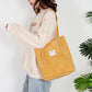 Bags Women  Corduroy Shoulder Bag Reusable Shopping Bags Casual Tote Female Handbag