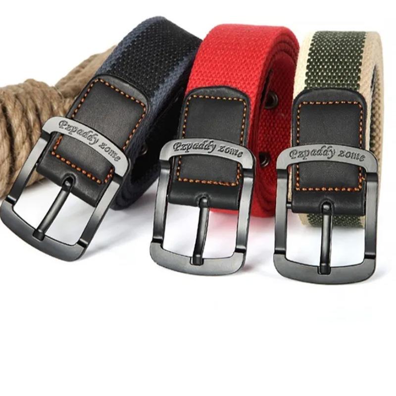 Striped Contrast Military Training Punk Unisex Belt