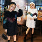 Autumn and Winter Fashion Loose Coat Half High Neck Sequined Tassel Sweater Mid-length Base Dress Women
