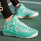 Men Leather Sneakers High-top Wear-resistant Basketball Shoes Deodorant Comfortable Running Shoes