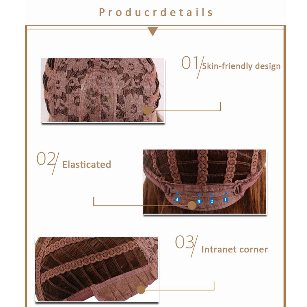 66cm Long Synthetic Natural Wave Brown Ombre Hair Wigs Heat Resistant Hair Wigs for Black Women