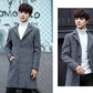 Windbreaker Men's Autumn and Winter Casual Mid-length Woolen Coat Men's Jacket Fashion Handsome Woolen Coat