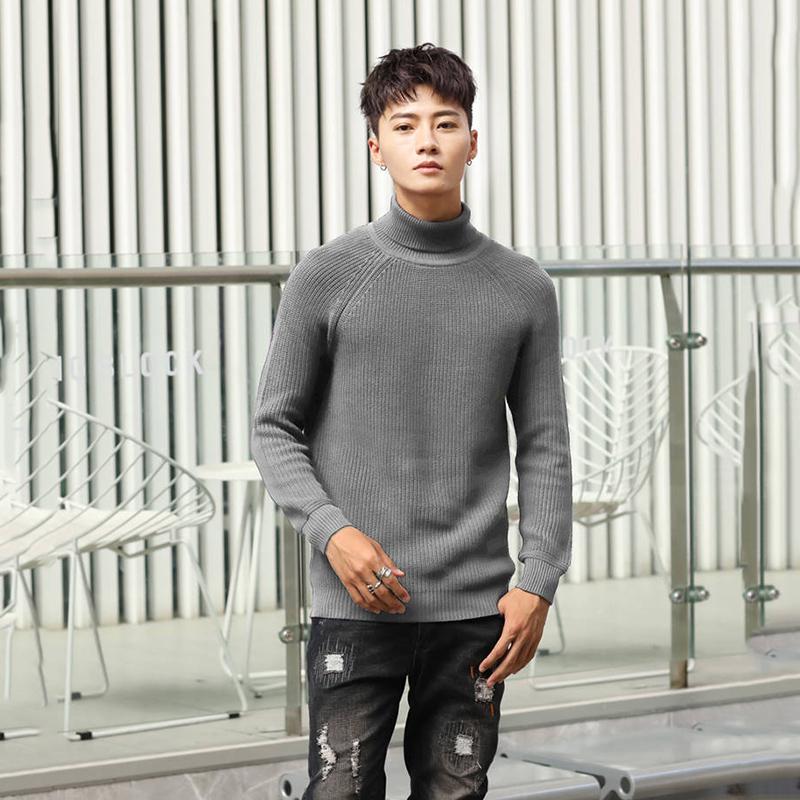 Winter High Neck Warm Sweater Men Turtleneck Brand Mens Sweaters Slim Fit Pullover Men Knitwear Male