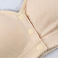 Front Buckle Unwired Bra Threaded Cotton Vest Ladies Large Bra Thin Lightweight Breathable Sports Sleeping Bra