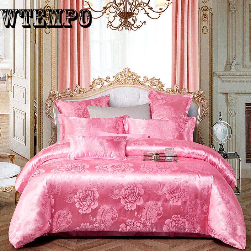 Jacquard Bedding Set Luxury Bed Set Double King Queen Size Bed Sheet Set Duvet Cover