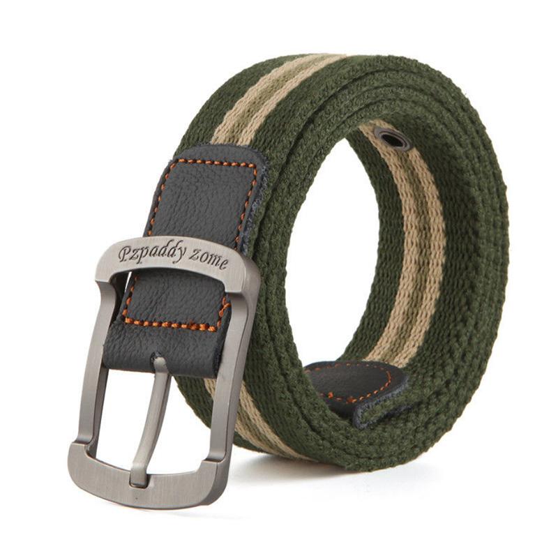 Striped Contrast Military Training Punk Unisex Belt