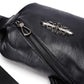 Hip-hop Chest Bag Men Black Multi-pocket Rivet Crossbody Outdoor Sports Fitness Shoulder Bag