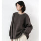 Large Size Knitted Sweater Women Autumn and Winter Loose and Lazy Retro Hit Color Pullover Round Neck Sweater