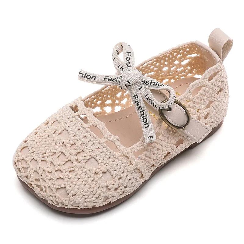 Shoes Girl Spring and Summer Models 1-3-year-old Soft Bottom Toddler Shoes Princess Shoes Single Shoes Breathable Mesh