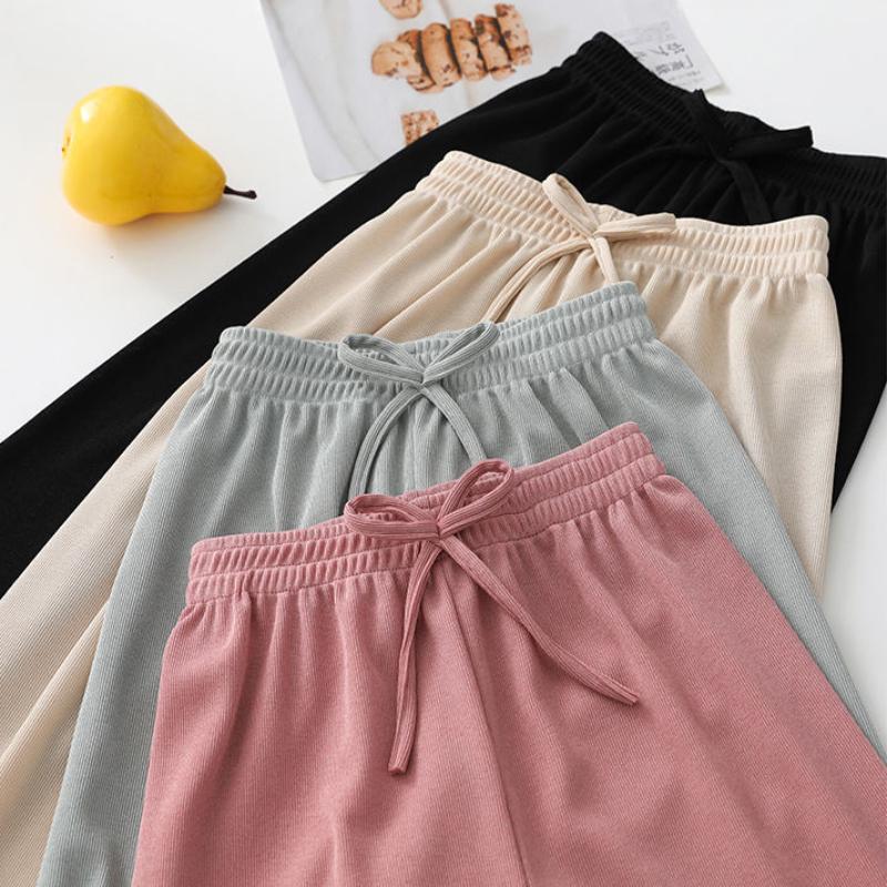 Summer Thin Anti-mosquito Pants Ice Silk Bloomers Female Students Korean Version of Loose and Thin Waist Nine-point Harlan Casual Pants