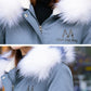 Large Fur Collar Women's Parker Clothing Mid-length Loose Padded Jacket Plus Velvet Plus Size Tight-fitting Thin Cotton Jacket