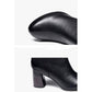 Women Boots Autumn Winter High Heel Warm Pointed  Elasticity Ankle Chelsea Fashion Casual Shoes
