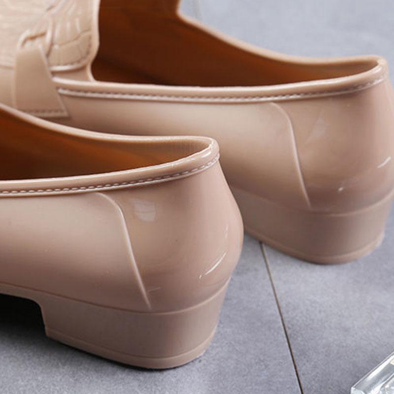 Women's Rain Boots Shallow Mouth Waterproof Low-top Short Tube Spring and Autumn Outer Wear Kitchen Non-slip Wear-resistant Soft-soled Work Shoes