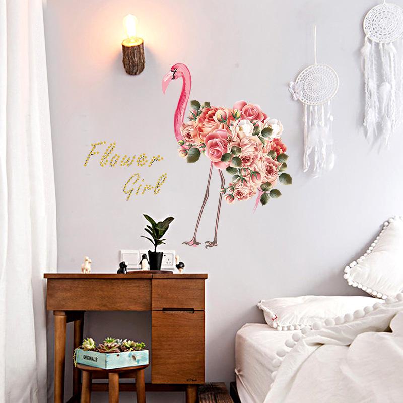 Flamingo PVC Modern Wardrobe Cabinet Tiles Toilet Wall Decoration Decorative Mural Wall Stickers
