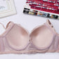 Autumn and Winter Thin Push-up Bra with Steel Ring Large Size Large Adjustable Sexy Lace Jacquard Breathable Anti-sagging Bra