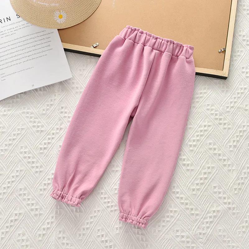 Girls Spring and Autumn Carrot Pants Loose Casual Pants Bloomers Trousers Outer Wear Pants Sports Pants