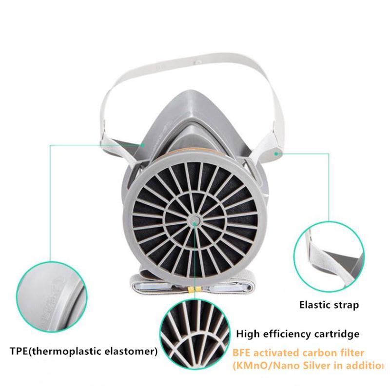 Gas mask spray paint chemical activated carbon mask anti-odor dustproof industrial safety gas mask