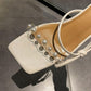 Crystal Heel Slippers Women's Summer Wear Fashion 2 Thick Heel Transparent Sandals