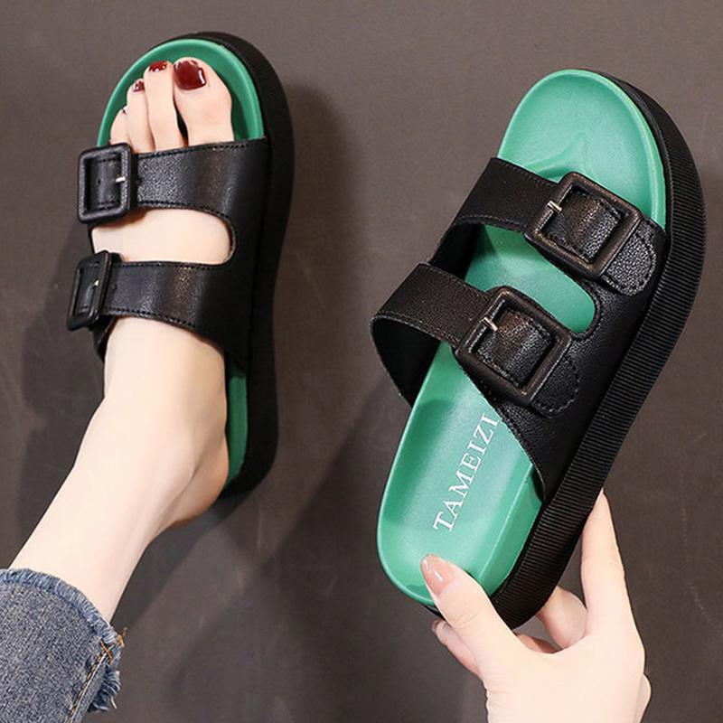 High-end Thick-soled Slippers Women Summer Outing All-match Fashion Korean Fairy Sandals for Outer Wear