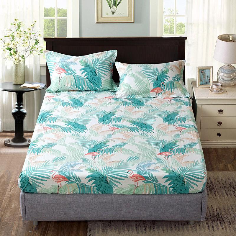 Non-slip Thick Protective Cover Mattress Cover Three-piece Cotton Skin-friendly Bedspread Bed Sheet Pillowcase
