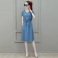 Chiffon Dress Short-sleeved Spring Summer Korean Fashion Fashion In The Long Style Loose Temperament Thin Skirt Women