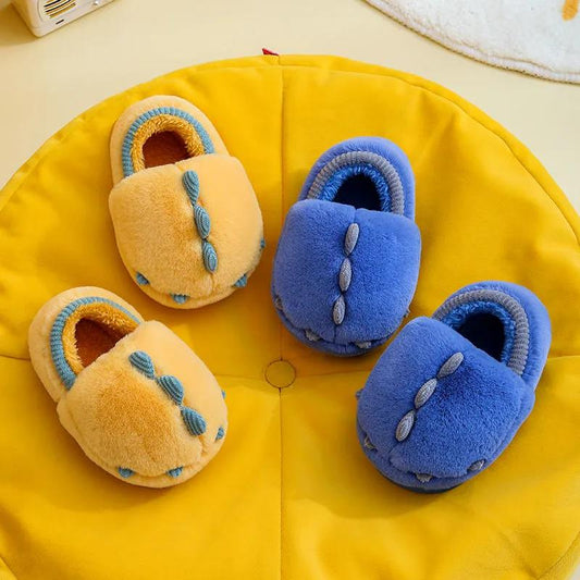 Boys and Girls Cotton Slippers Winter Cute Home Warm Children's Home Indoor Thick-soled Non-slip Plush Cotton Shoes